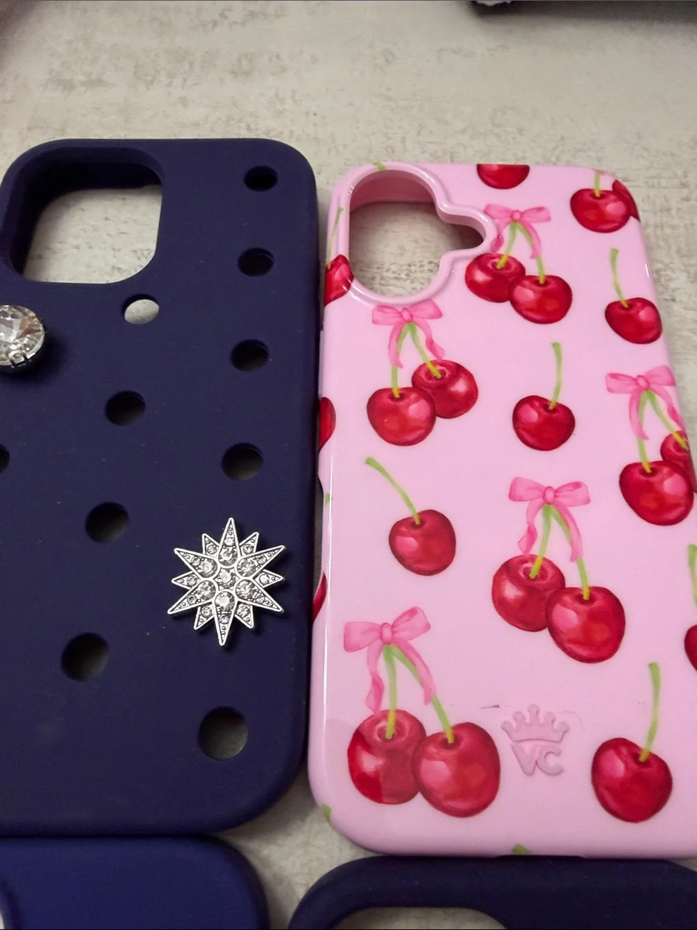 Purple and Pink Decorative Phone Case Set - Unbranded. Style unknown